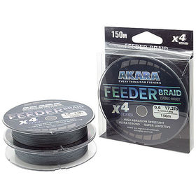 Шнур Akara Feeder Braid X-4 150м 0.10мм (Dark Grey)