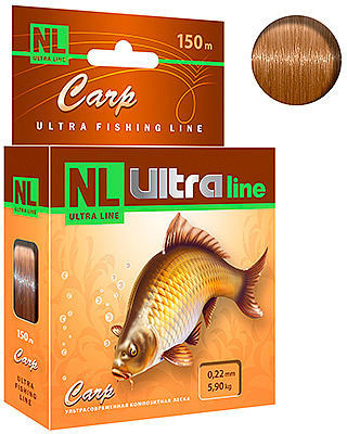 Леска летняя Aqua NL Ultra Carp (Карп) 150 м 0.22 мм (светло-коричневая)