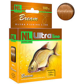 Леска летняя Aqua NL Ultra Bream (Лещ) 100 м 0.16 мм (светло-коричневая)