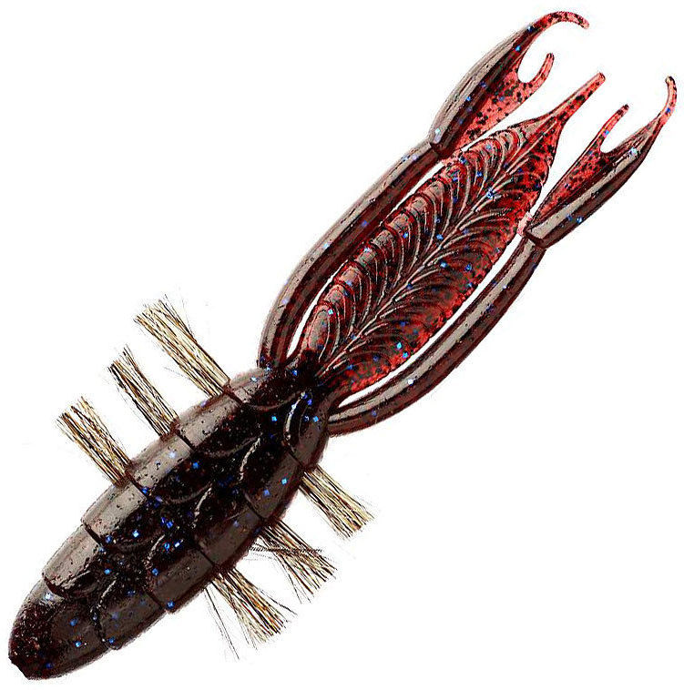 Мягкая приманка Bait Breath Bys Shrimp 4.5 (11.4см) dark red/blue 147B (упаковка - 6шт)