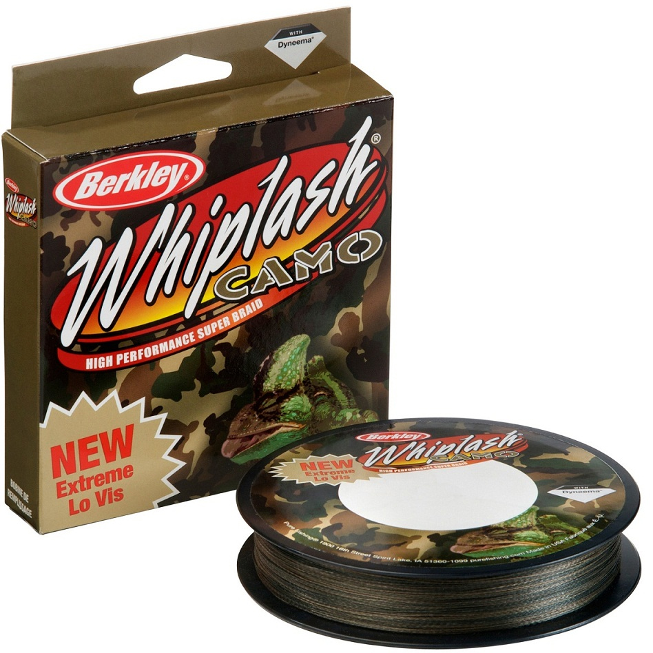 Леска плетеная Berkley Whiplash Camo коричневая