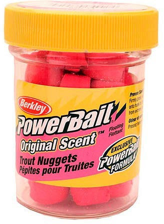 Насадка форелевая Berkley Power Nuggets Original Scent (30г) Fluo Red (флуоресцентный красный)