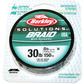 Плетеная леска Berkley Solution Green d-0.16 13.4кг 125м