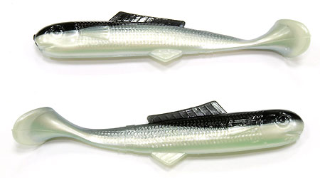 Мягкая приманка Big Bite Baits Minnow-Shad Tail 2.5-04 Pearl Black Back