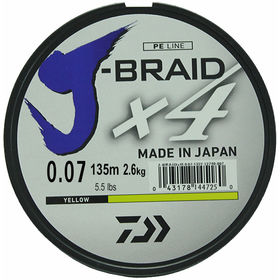 Леска плетеная DAIWA J-Braid X4 0,07мм 135 (Chartres)