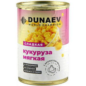 Кукуруза Мягкая Dunaev Чеснок металлобанка (400мл)