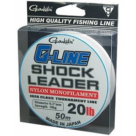 Леска Gamakatsu G-Line Shock Leader, 50 м/ 0,37 мм, 10 кг (прозрачная)