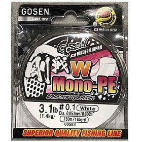 Леска плетеная Gosen W Mono Pe White #0.4 150м 0.104мм (белая)