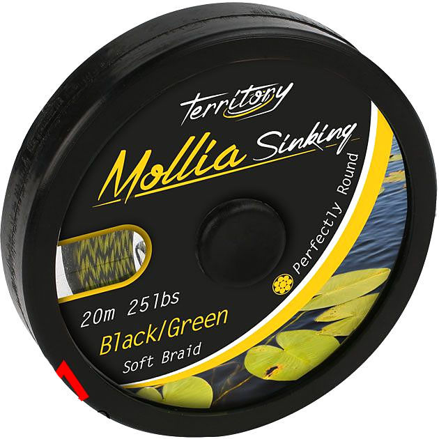 Поводковый материал Mikado Mollia Hooklink Black/Green 55 lb (20 м)