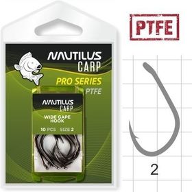 Крючок Nautilus Pro Series Wide Gape Hook PTFE №2