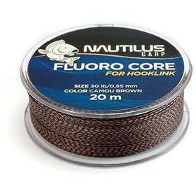 Поводковый материал Nautilus Fluoro Core 20м (20lb) Camou Brown