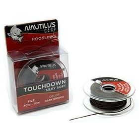 Поводковый материал Nautilus Silky Soft Touchdown 10м (30lb) Dark Brown