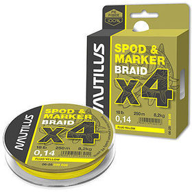 Шнур Nautilus Spod & Marker Braid Fluo Yellow 250м 0.14мм