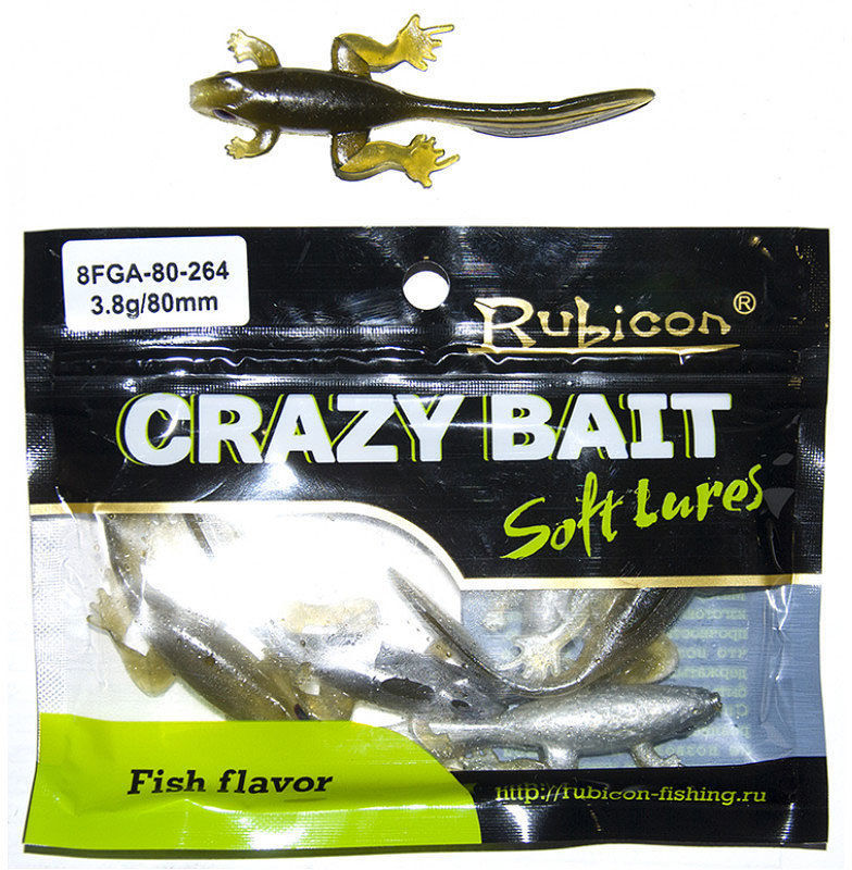 Силиконовая приманка съедобная Rubicon Crazy Bait FGA (8см) 264 (упаковка - 6шт)