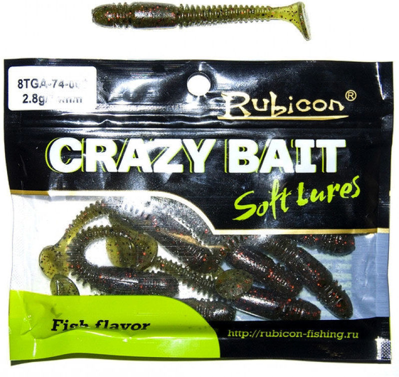 Силиконовая приманка съедобная Rubicon Crazy Bait TGA (7.4см) 002 (упаковка - 8шт)