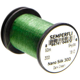 Монтажная нить Semperfli Nano Silk Ultra 30D 18/0 (Dark Green)