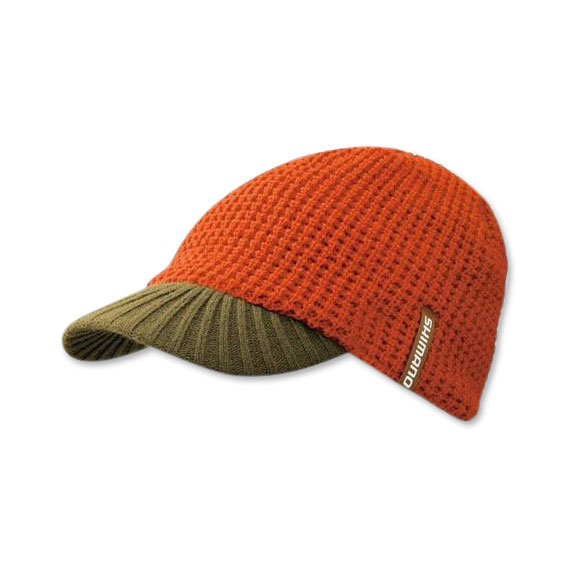 Шапка Shimano Knit Cap (with brim) CA-085M (коричневый/хаки)