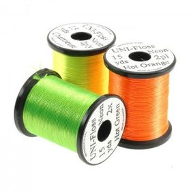 Нить шелк.плоск.UNI Floss Neon 15yds.Hot Orange