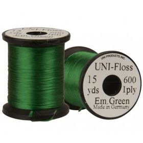 Нить шелк.плоск.UNI Floss Rayon 15yds.Emerald Green