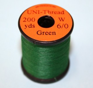 Нить монтаж.UNI 6/0 200yds.Green waxed